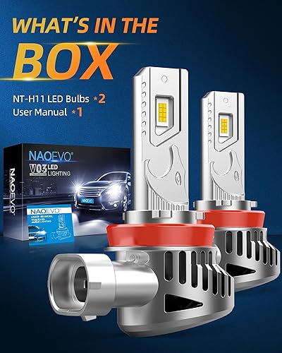 Miniatura 8 de Bombillas LED antiniebla H11H8H9, 16000 lúmenes, 6500 K, blanco frío, 70 W, 400% de brillo, disipación de calor, reemplazo halógeno, luz antiniebla