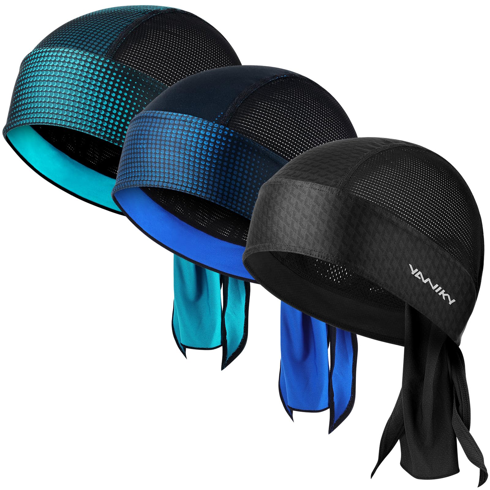 YANIKY Bandana Herren, Atmungsaktiv Kopftuch Herren, Piratentuch Sport Bandana Cap Damen Mit UV Schutz Biker Bandanas Kopftuch Hat