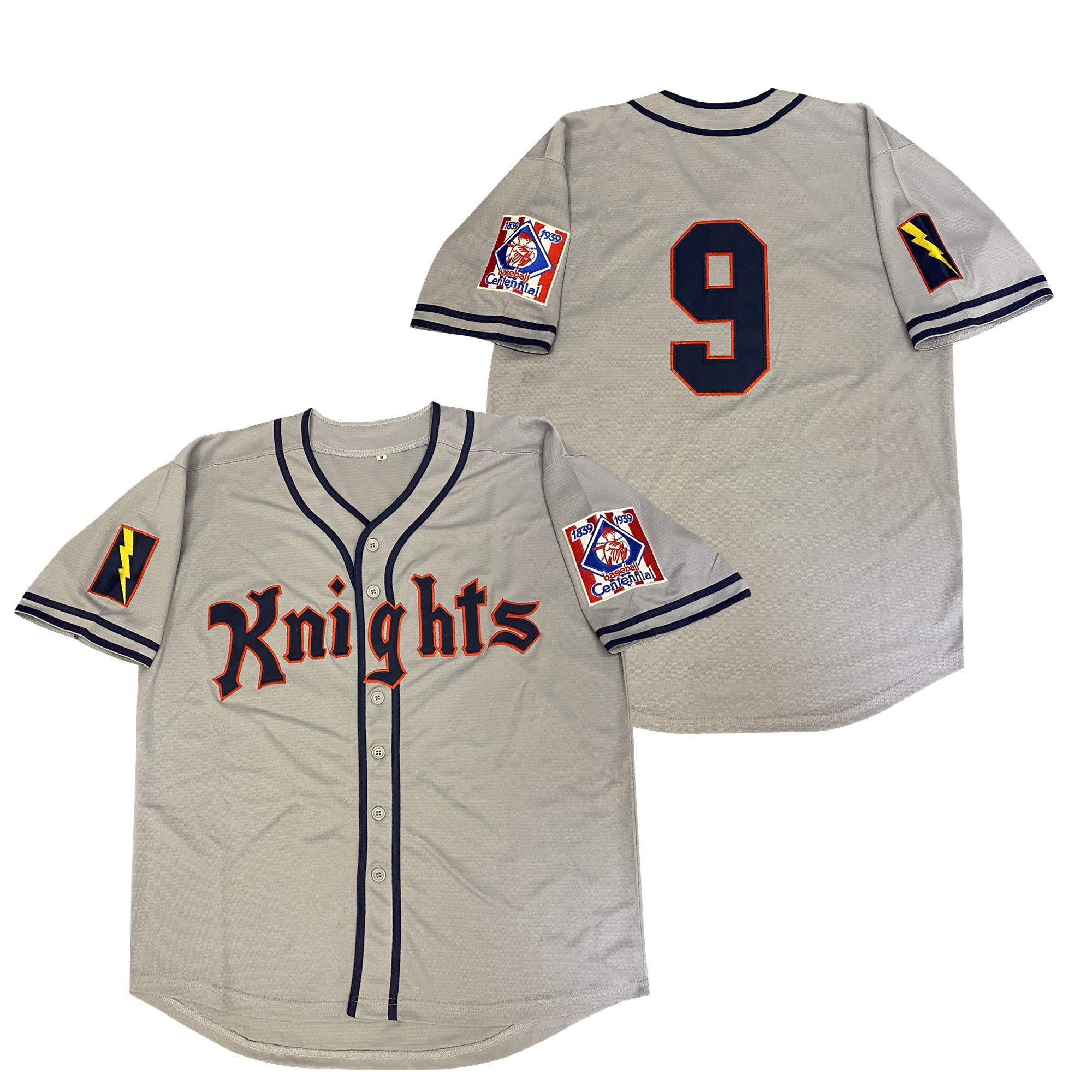 Rainbow HawkRainbow Hawk Mens Roy Hobbs New York Knights The Natural Movie Baseball Jerseys