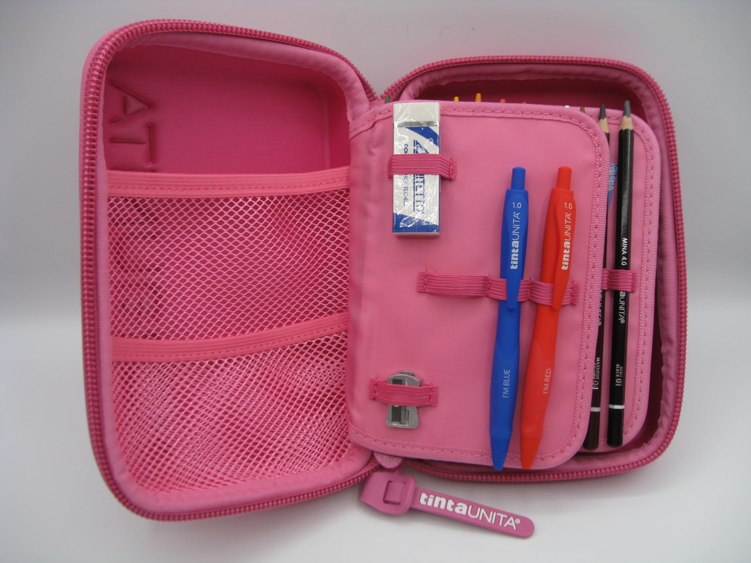 Tanou Astuccio Grande 3 Scomparti – Capienza 60 Penne, In Tessuto Oxford, Rosa, Per Ragazze E Adolescenti