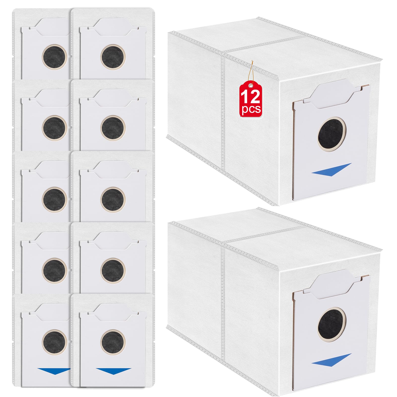 LOOHAOC Loohaoc Pack de 8 sacs d'aspirateur compatibles avec le robot aspirateur Ecovacs Deebot X2 Omni /X5 Omni/X2 /X2 Pro,(Non applicable au T30S/T30S PRO