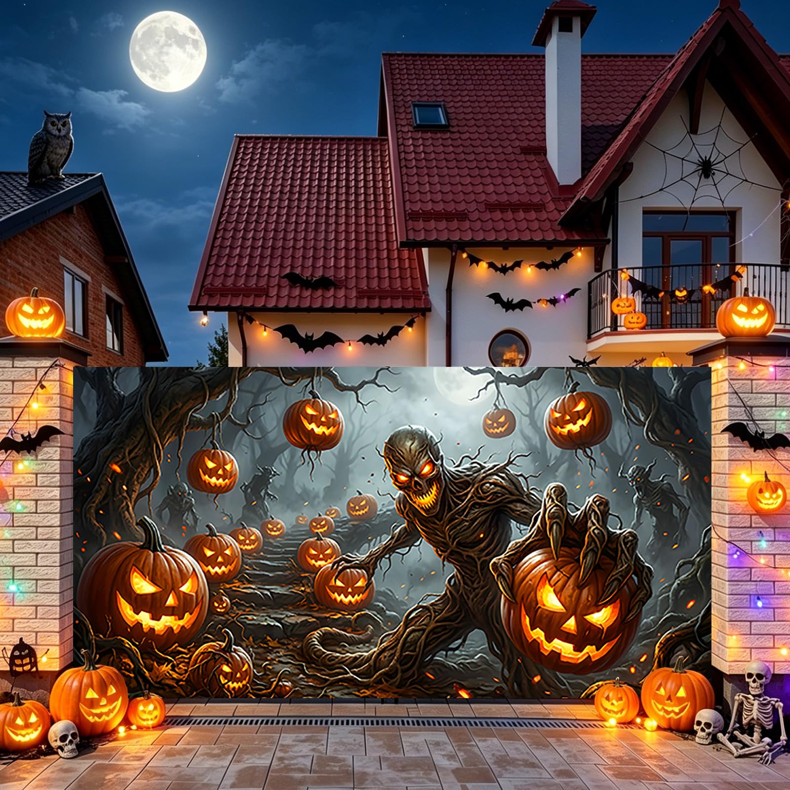 Wodoszczelny 3D Halloween horror dekoracyjny garaż na zewnątrz i