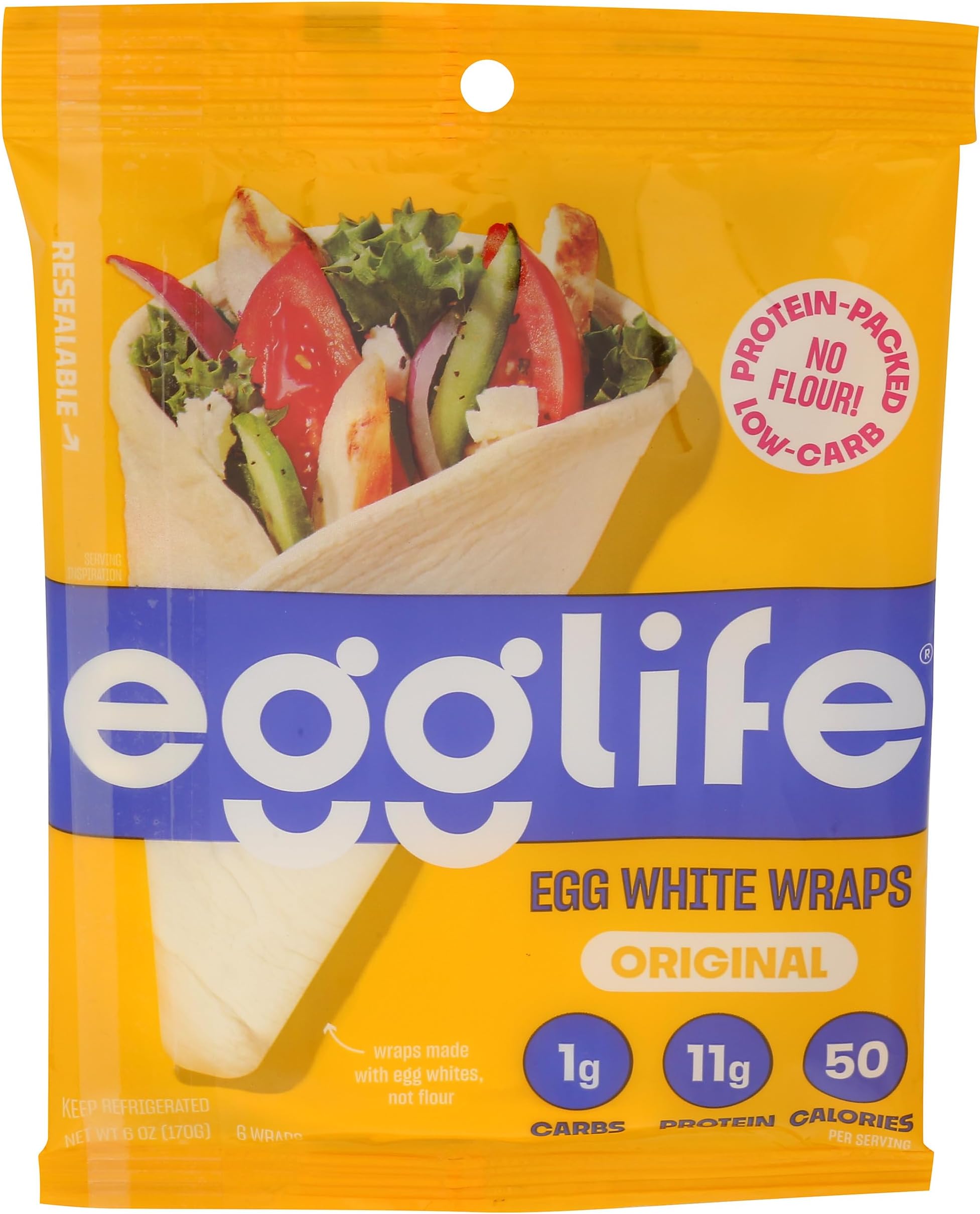 Egglife, Original Egg White Wrap, 6 Ounce