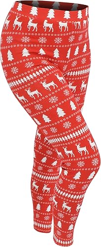 Vista 4 de UB Mommy and Me Christmas Winter Print Mother Daughter Matching Leggings