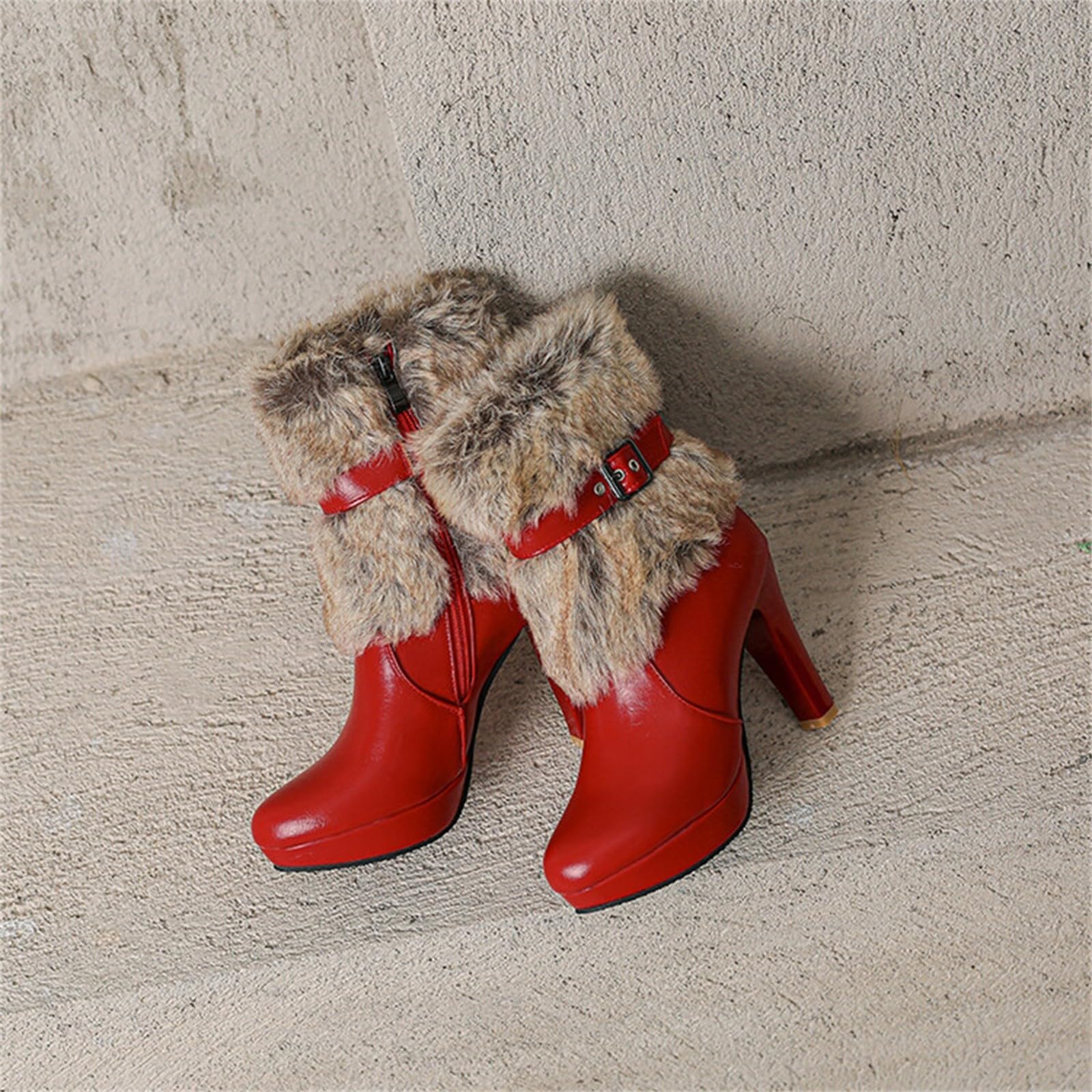 Botas cuissardas mujer negras tacón alto Heeled Female Short Autumn