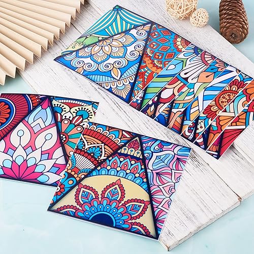 Miniatura 2 de 16 calcomanías de plástico estilo mandala, impermeables, extraíbles, estilo marroquí, autoadhesivas, decoración de pared, para baño, cocina,