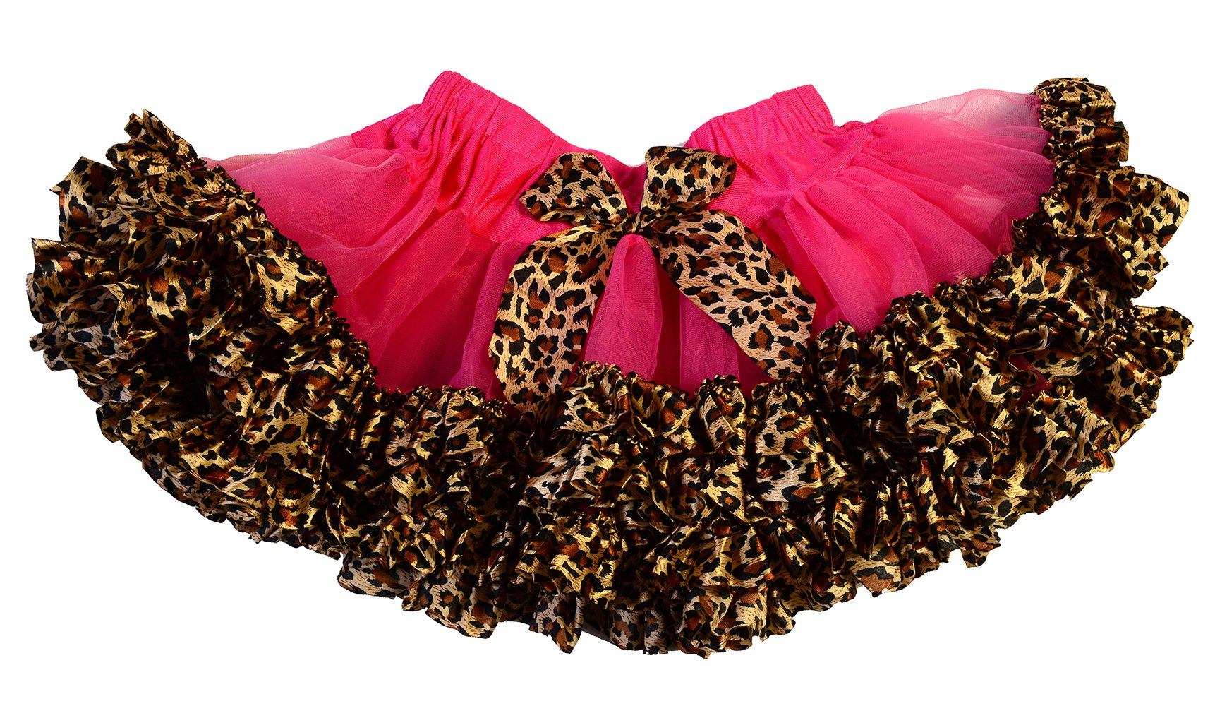 Max Daniel Designs Maxine Girls' Fluffy Tulle Tutu Skirt Tiered Animal Print Ballet Dance Pettiskirt Dress