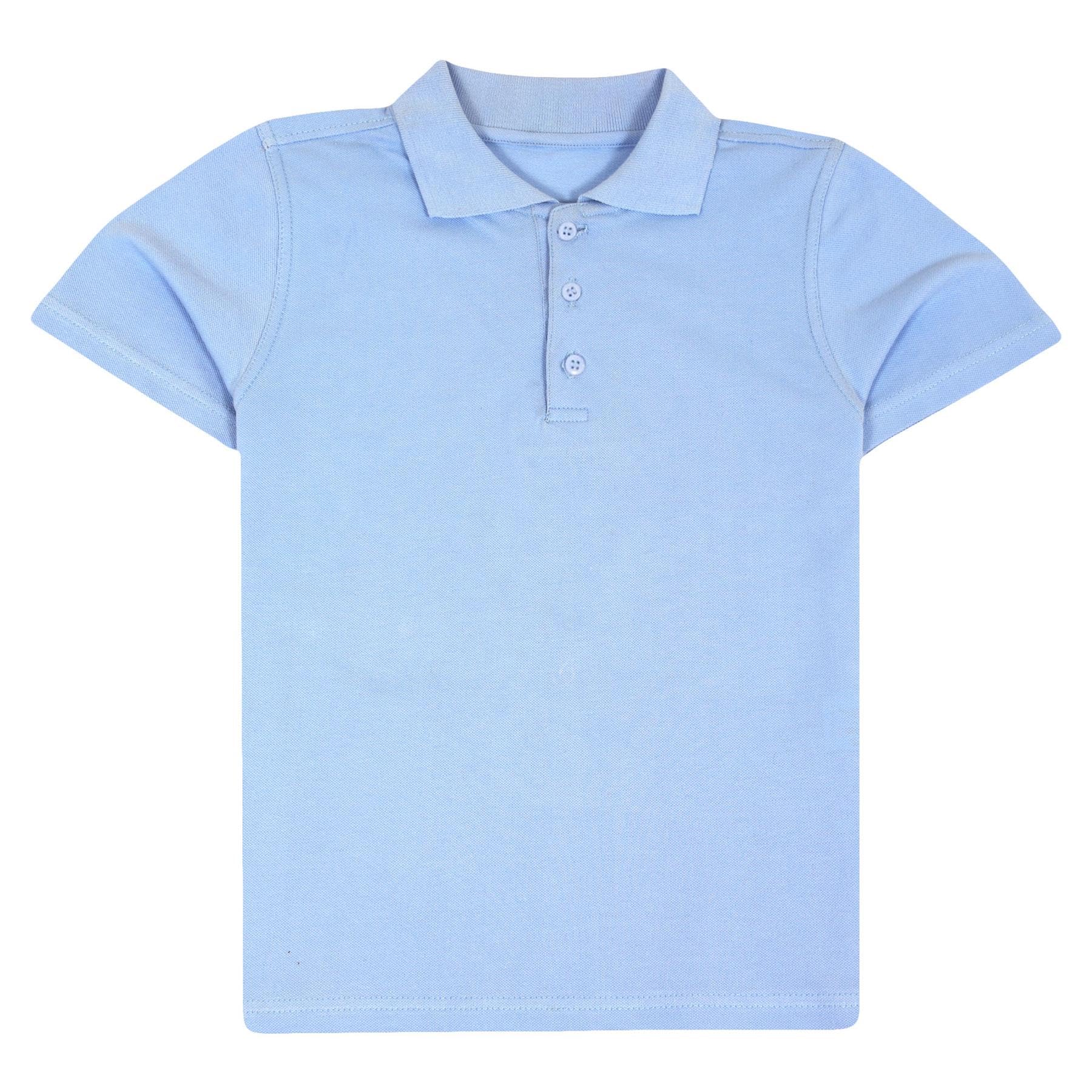 A2Z 4 Kids Niñas Niños Camisetas Polo Plain Verano Camisetas y Camisetas sin Mangas Moda Sensación Suave - PL Polo T Shirt Sky Blue 5 Pack 3-4