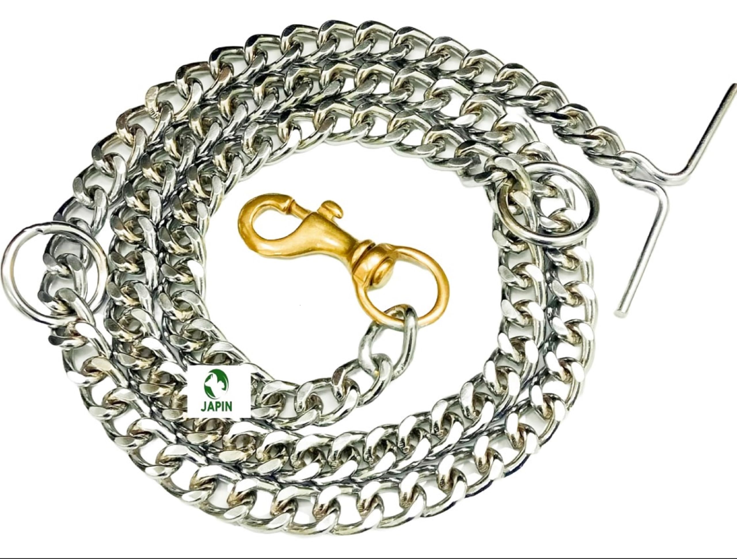 JAPIN Heavy Weight Stainless Steel Long Chain for Very Heavy Dog Breeds Animals Silver (L - 60 inch) Chain No-4 Weigth 900 Grams (B0BT72DHFK) Amazon Price History, Amazon Price Tracker