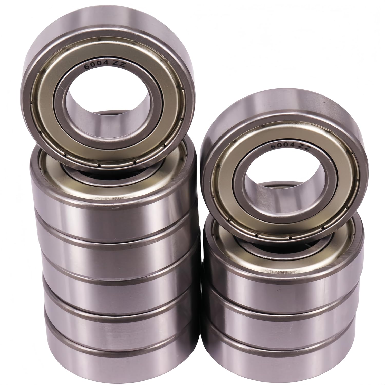 DEEG 10-Pack 6004ZZ Deep Groove Ball Bearing 20x42x12mm Double Shield Ball Bearings