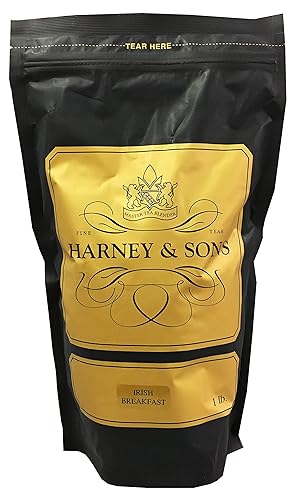 Harney & Sons Irish Breakfast Tea, té negro de hoja suelta de 16 onzas, 100% Assam