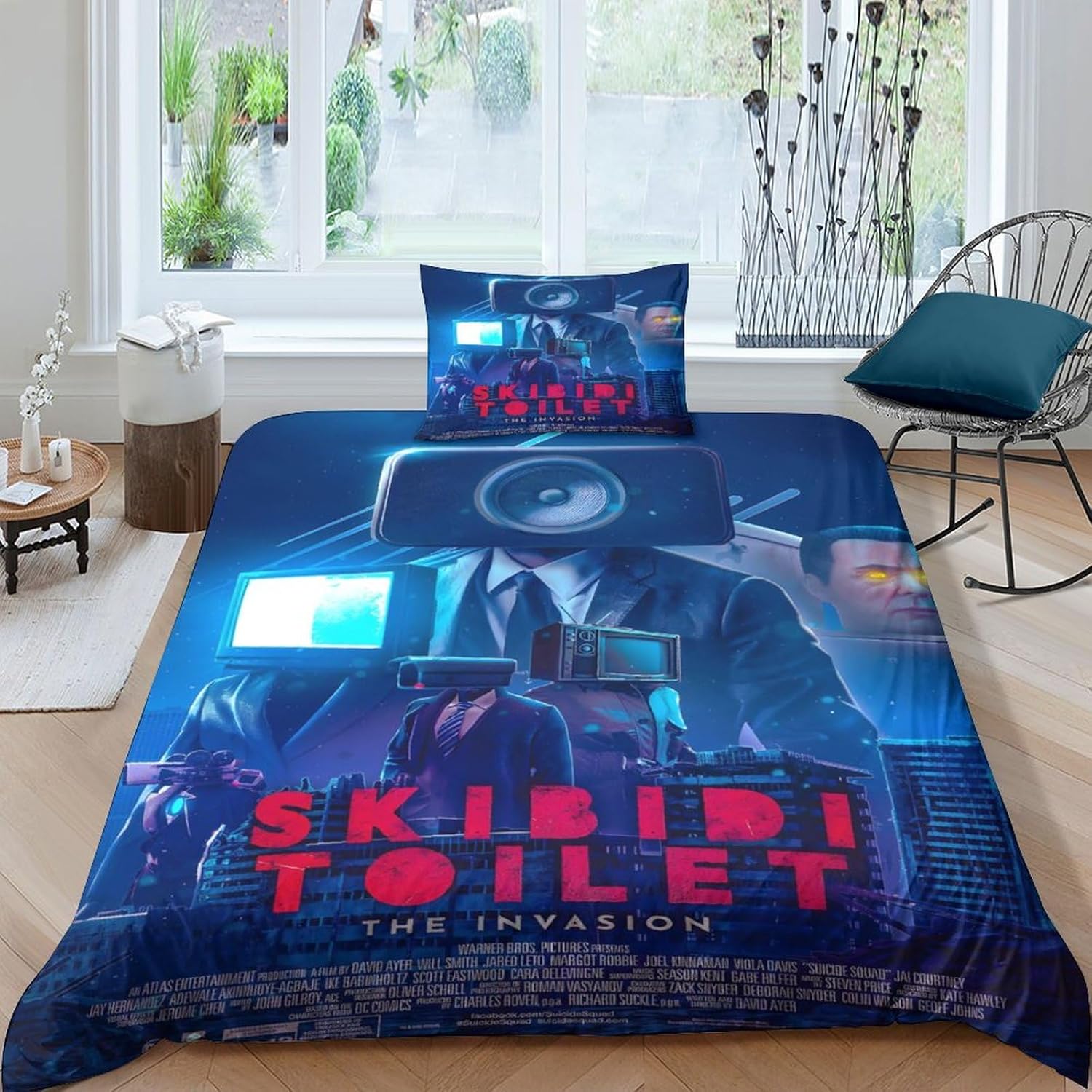 BYTUGI Skibidi Toilet for Boys Girls Quilt Cover Comforter Covers Duvet