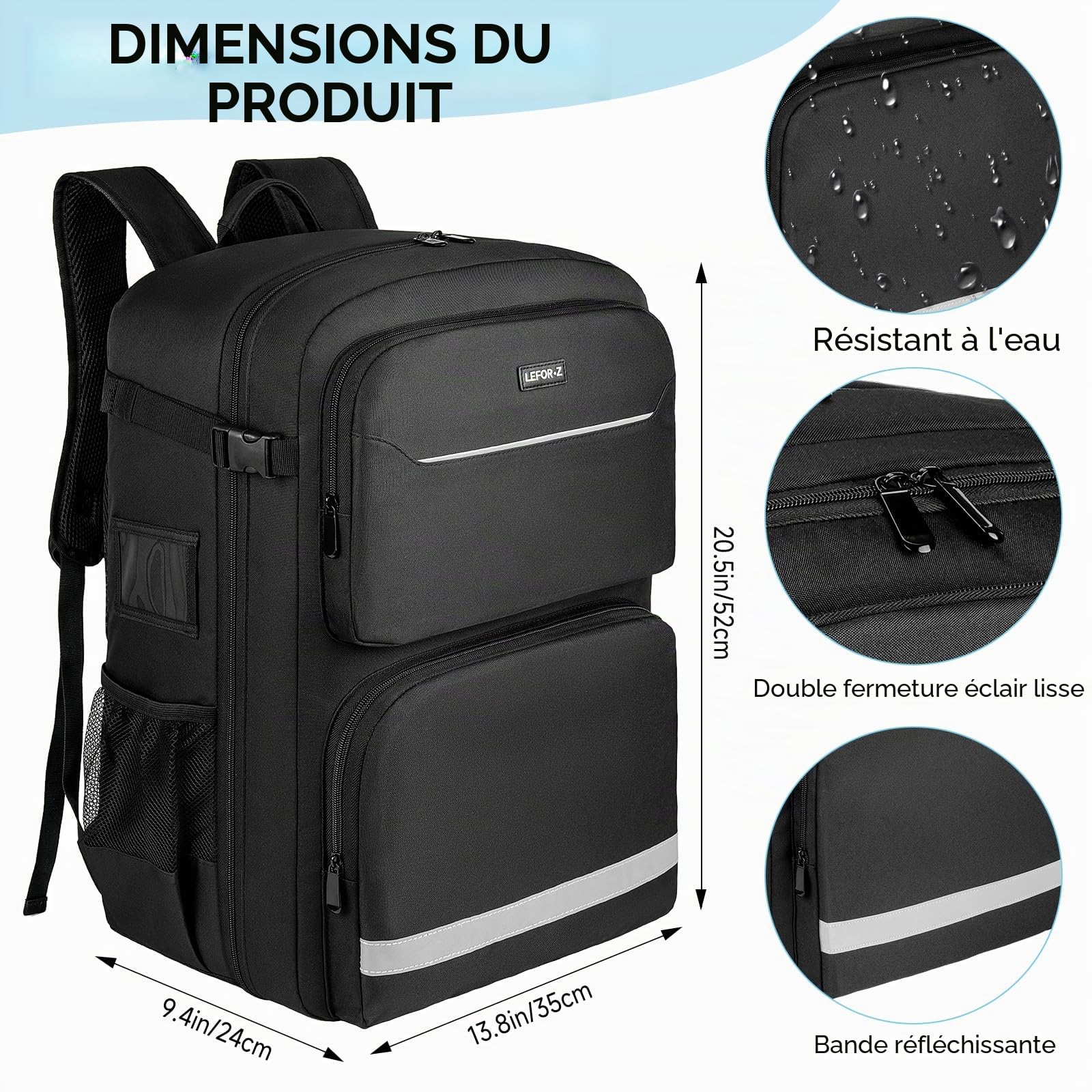Sac de voyage pour poussette, sac à dos rembourré compatible avec les poussettes Gb Pockit/GB Pockit + All City/GB Pockit Air All Terrain/Cybex Libelle 2, sac de rangement d'accessoires de poussette