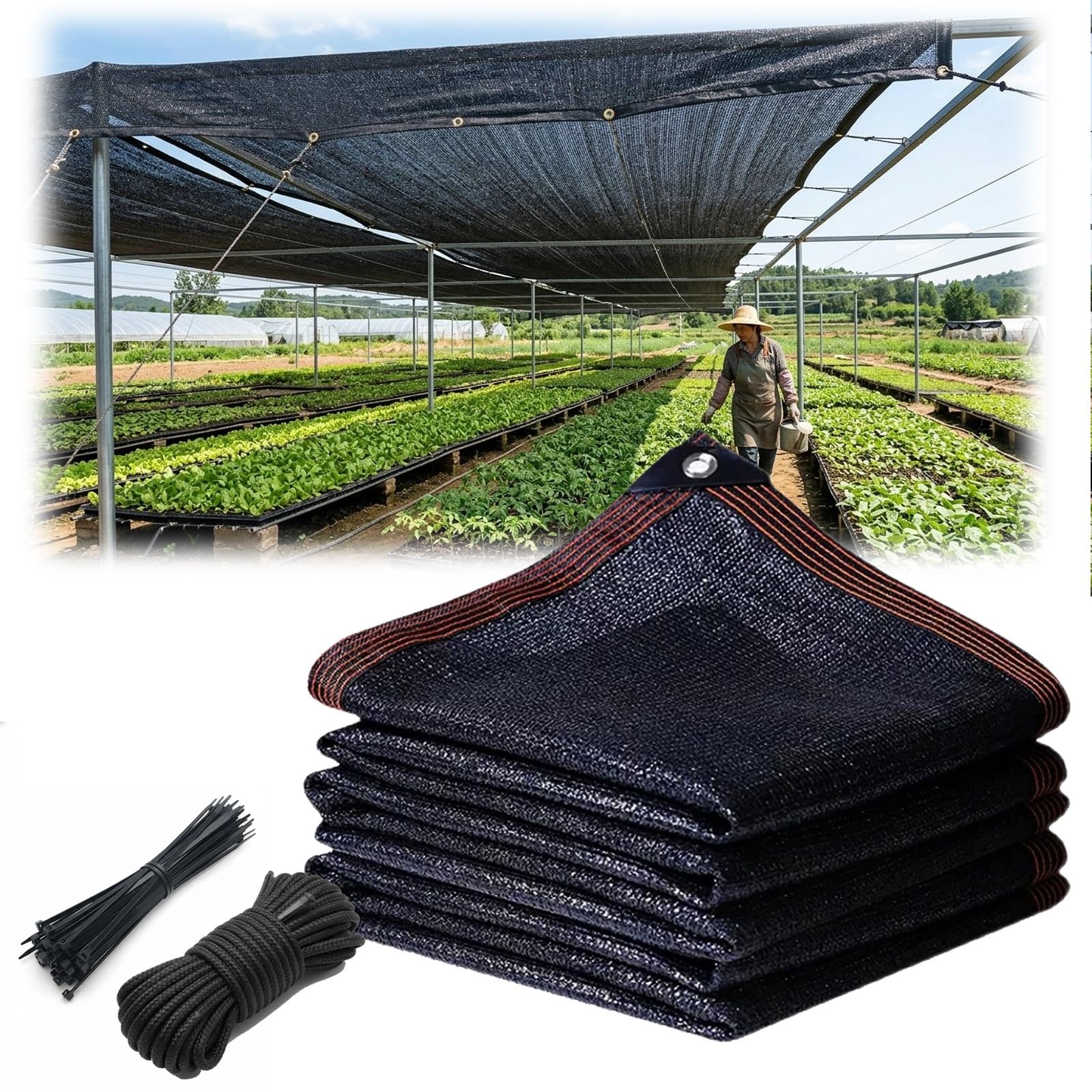 Pink Palm Outdoor Sun Shade Cloth, 80% Shades Mesh Tarp with Grommets for Patio, Sturdy Netting Chicken Coop, Kennel, Swimming Pools, UV Resistant Net 6.5x6.5ft 6.5x10ft 10x20ft 20x50ft(14X18FT)