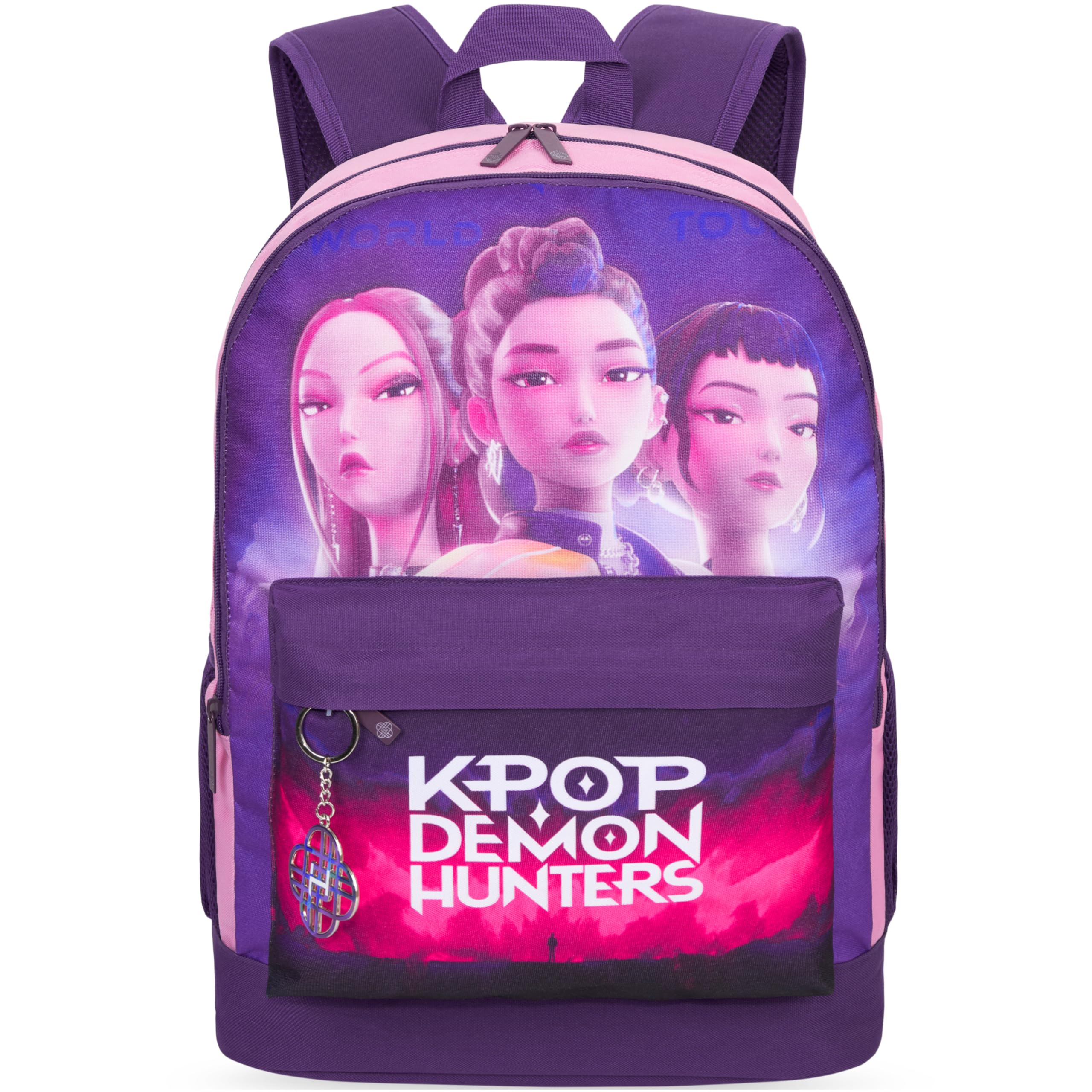 Get Trend Huntrix Kpop plecak dla dziewcząt łowców demonów, plecak szkolny z regulowanymi paskami, lekki podróżny plecak sportowy, torba na książki, przybory szkolne, Mira Rumi Zoey Kpop, prezenty dla