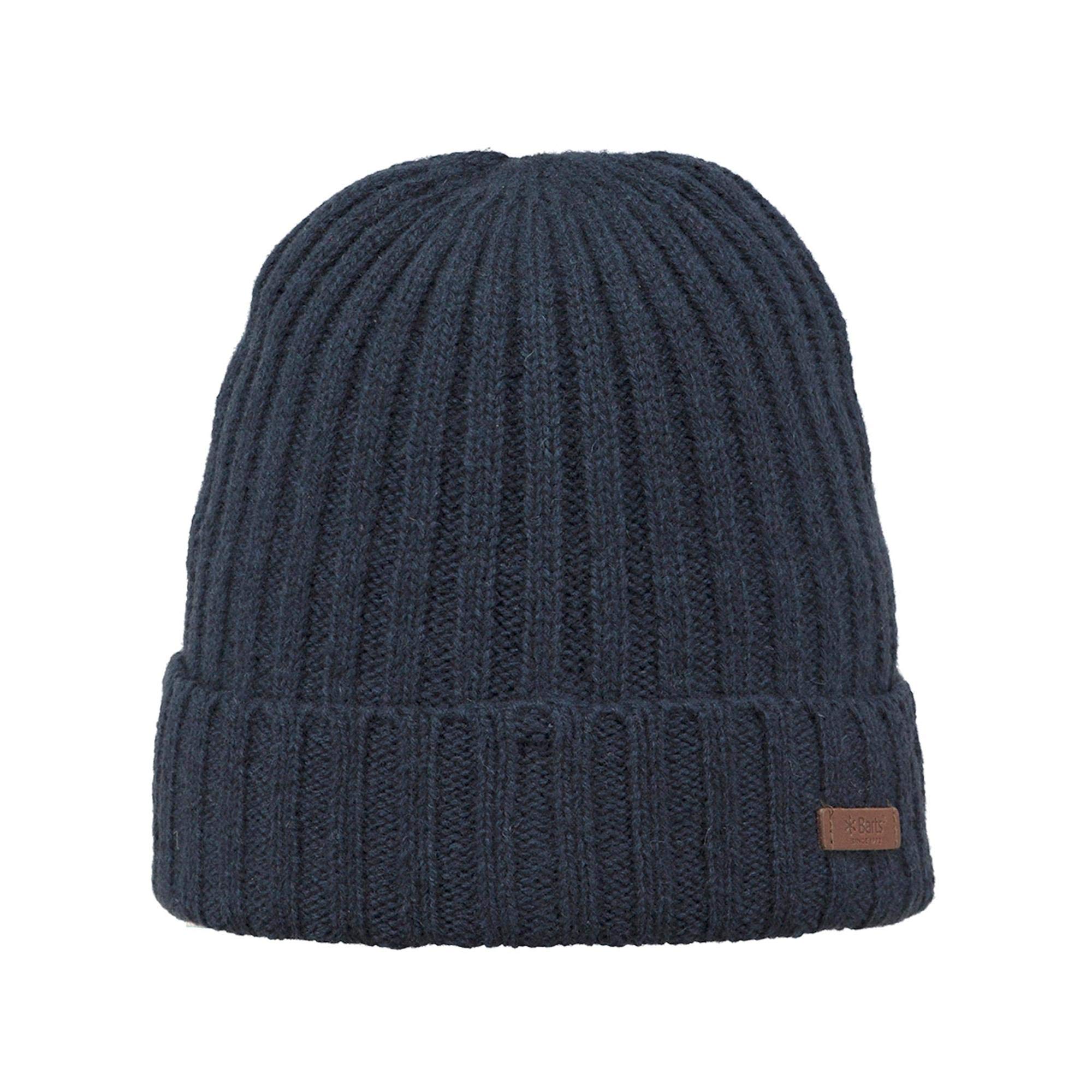 Barts Men's Navy Haakon Beanie Hat With Cuff By