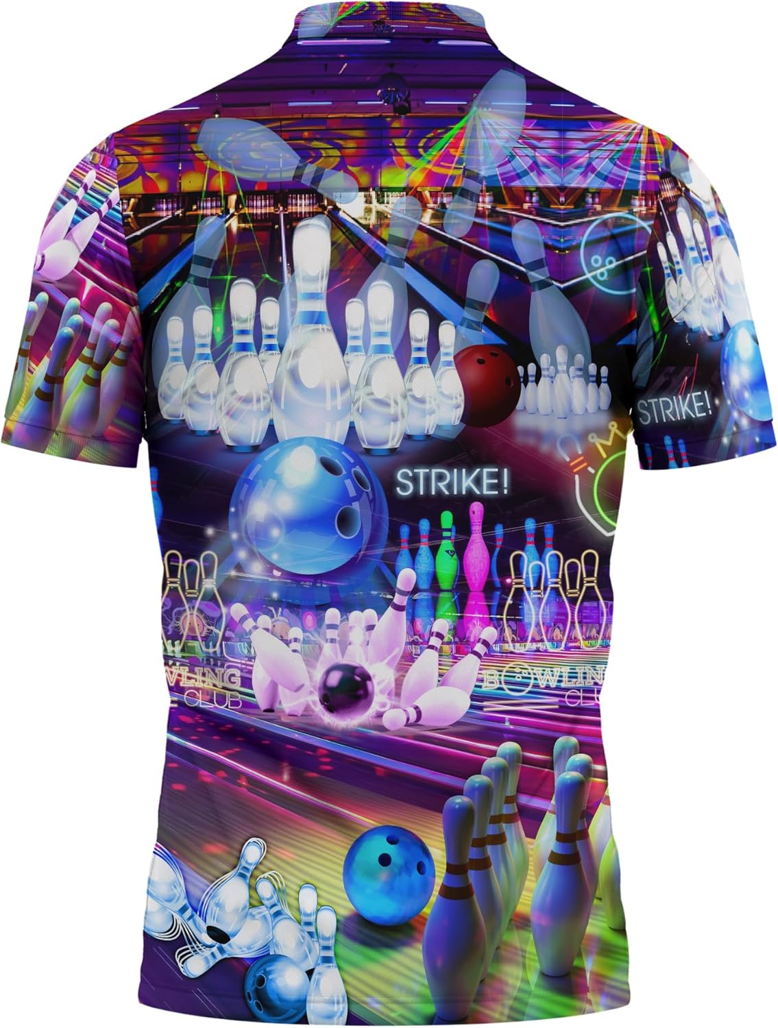 Personalized Bowling Polo Shirt Printed Golf Shirt with Bowling Theme Graphic On it for Bowler