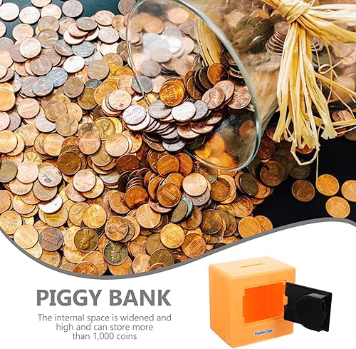 Miniatura 2 de Zerodeko Caja de monedas de efectivo con cerradura de combinación, caja de seguridad pequeña para niños, caja de ahorro de dinero para niños, caja