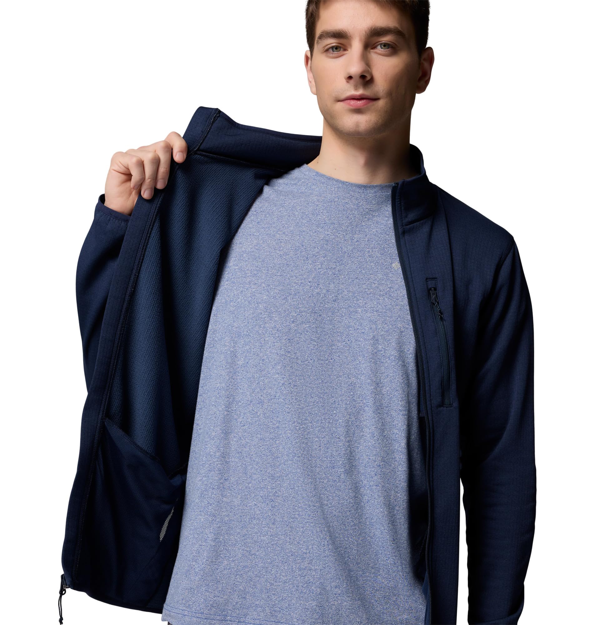 Columbia Essential Hike Grid Fleece Full Zip, Chaqueta De Forro Polar Con Cremallera para Hombre