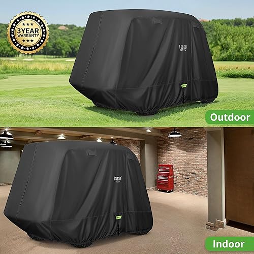 Miniatura 3 de 10L0L Funda resistente para carrito de golf para 24 pasajeros EZGO, Club Car y Yamaha, protección exterior resistente a la intemperie