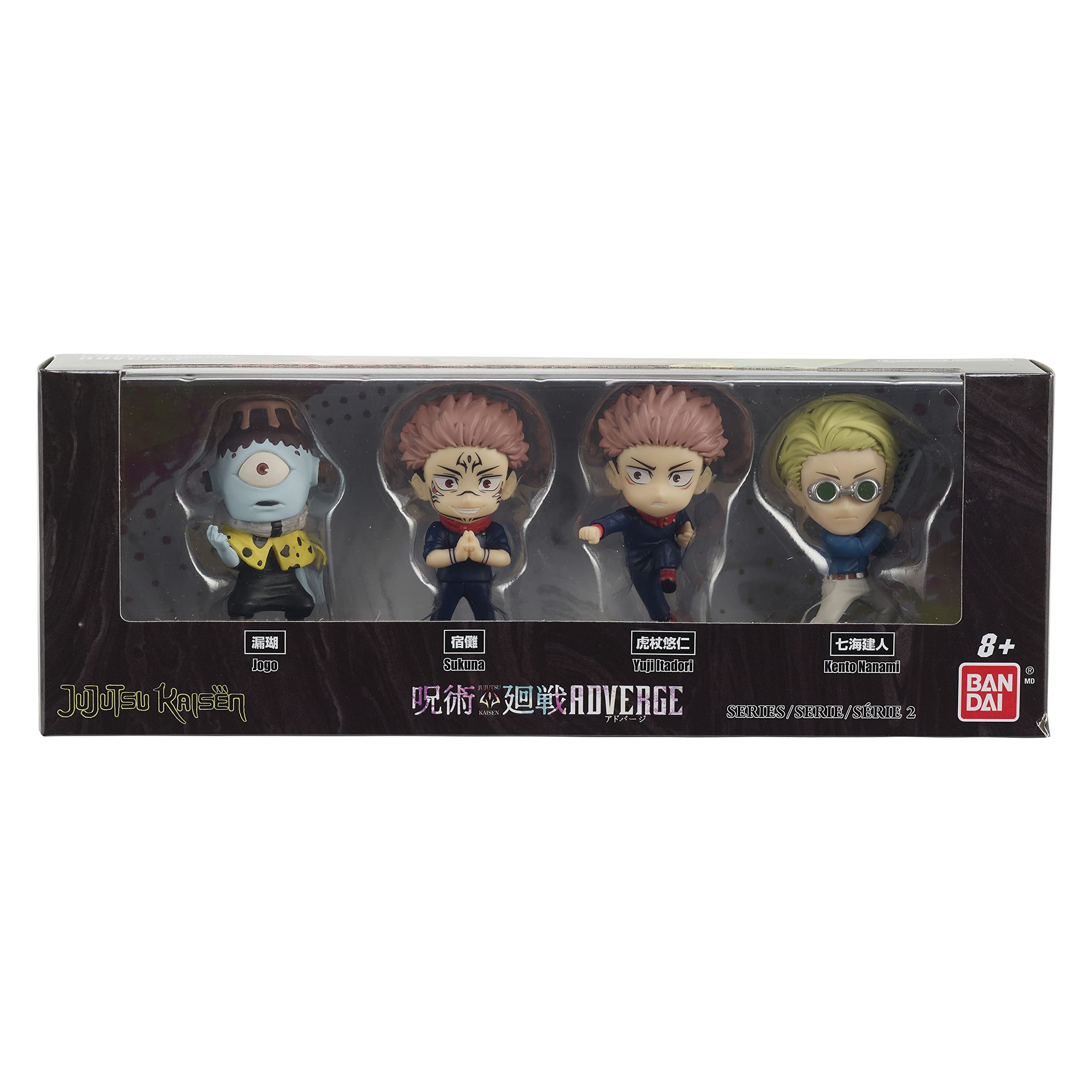 Bandai Namco - Jujutsu Kaisen Adverge Figura Set C (Yuji Itadori, Kento Nanami, Ryomen Sukuna, Jogo), Bandai Adverge Figure Box Set