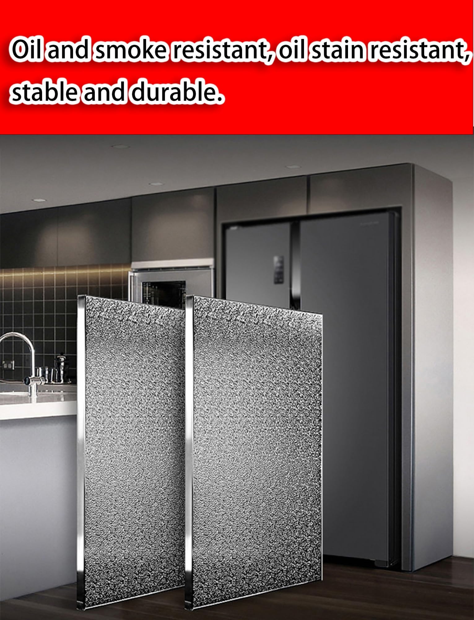 Escudo de aluminio para cocina, resistente a altas temperaturas y al fuego, protector contra salpicaduras para encimera de cocina, quemador de gas, horno y refrigerador