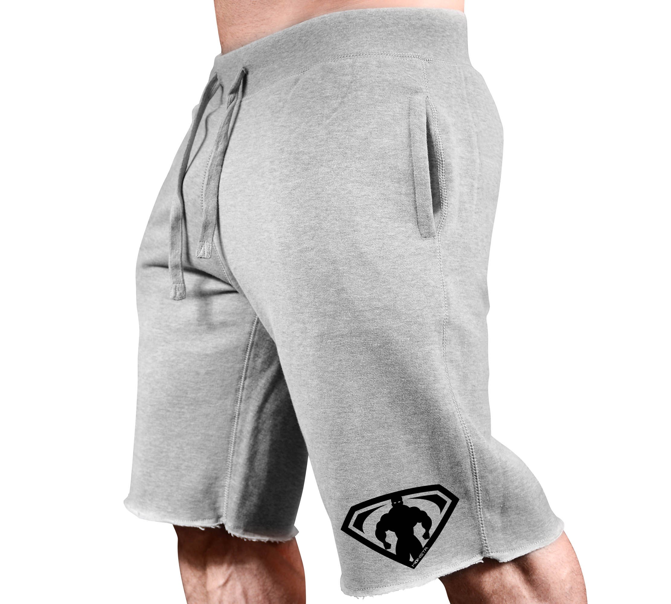 Monsta Clothing Co. Men's Bodybuilding Workout (MuscleSymbol) Gym Sweat Shorts