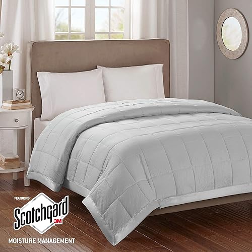 Miniatura 3 de Cobija alternativa extragrande Cambria Premium, Poliéster, gris, gemelo