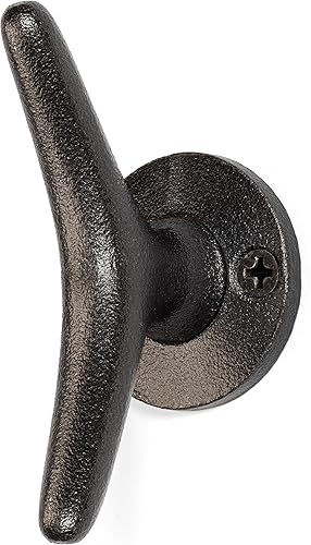 Claimed Corner Ganchos de hierro fundido para abrigos, tacos de barco, decoración náutica, para entrada, gancho multiusos para colgar toallas y