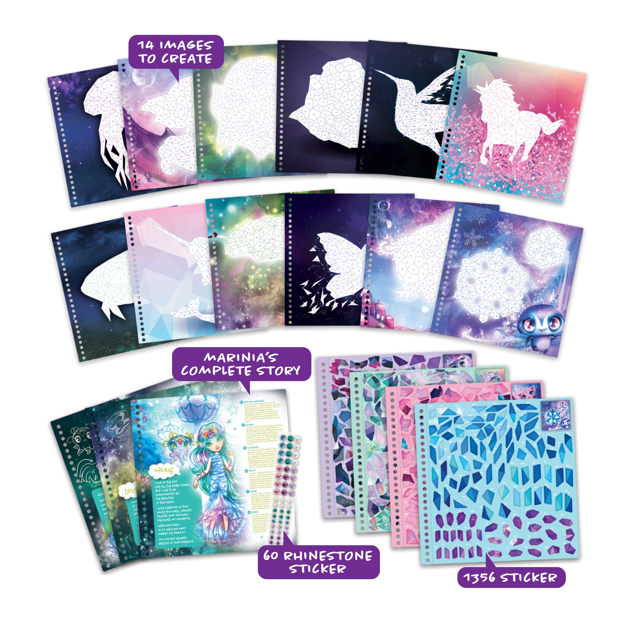 Nebulous Stars - Creative Notebook - Paint by Stickers, Multi, one Size (2021)