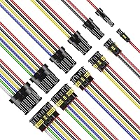 Vista 7 de ANTOM Kit de conectores automotrices de 356 piezas, 26 juegos de conectores de cable impermeables de 1/2/3/4 pines con herramienta de prensado