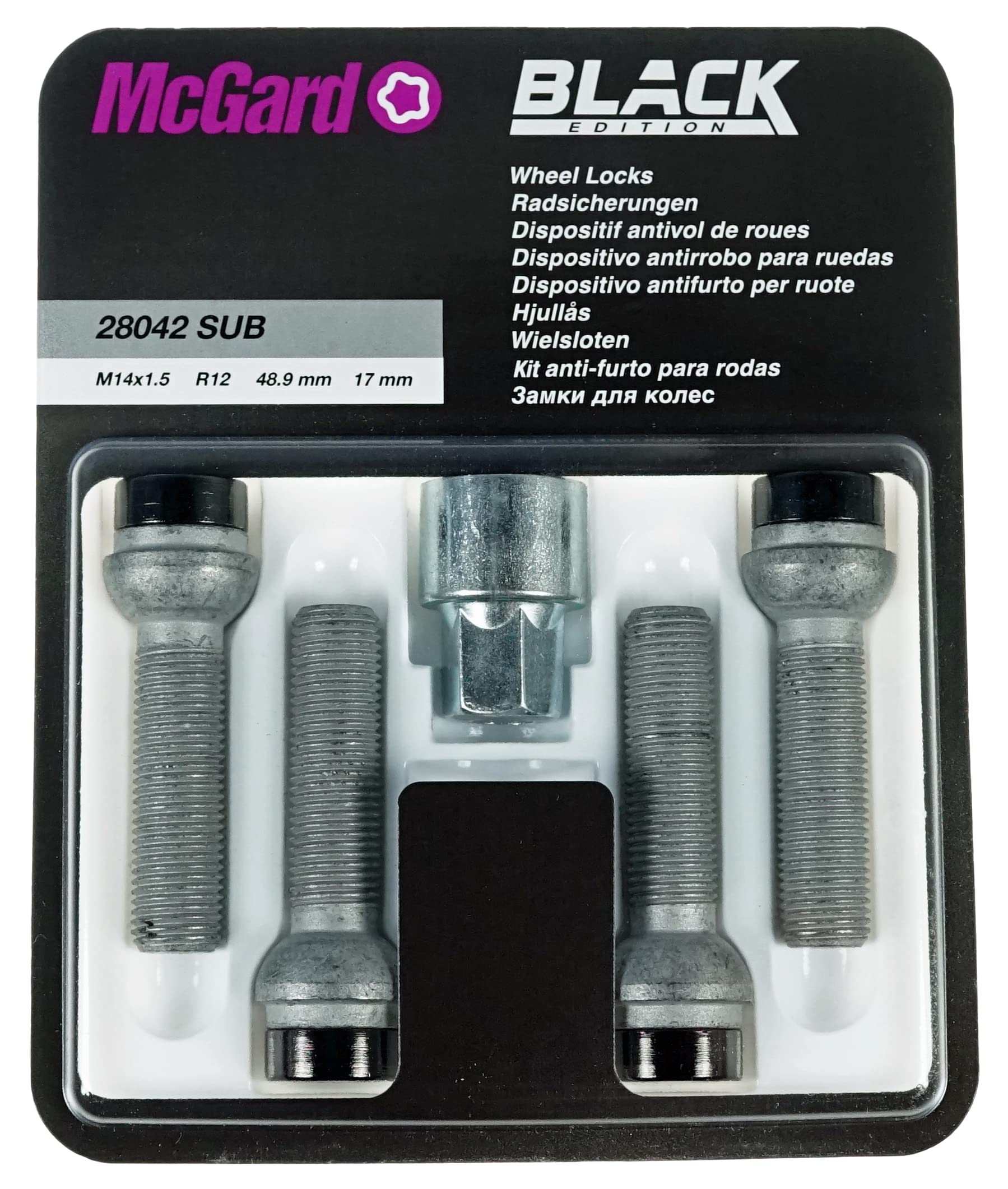 Mc GARD 28.042 Sub verrous de roue, Chrome, Dia 25,8 mm