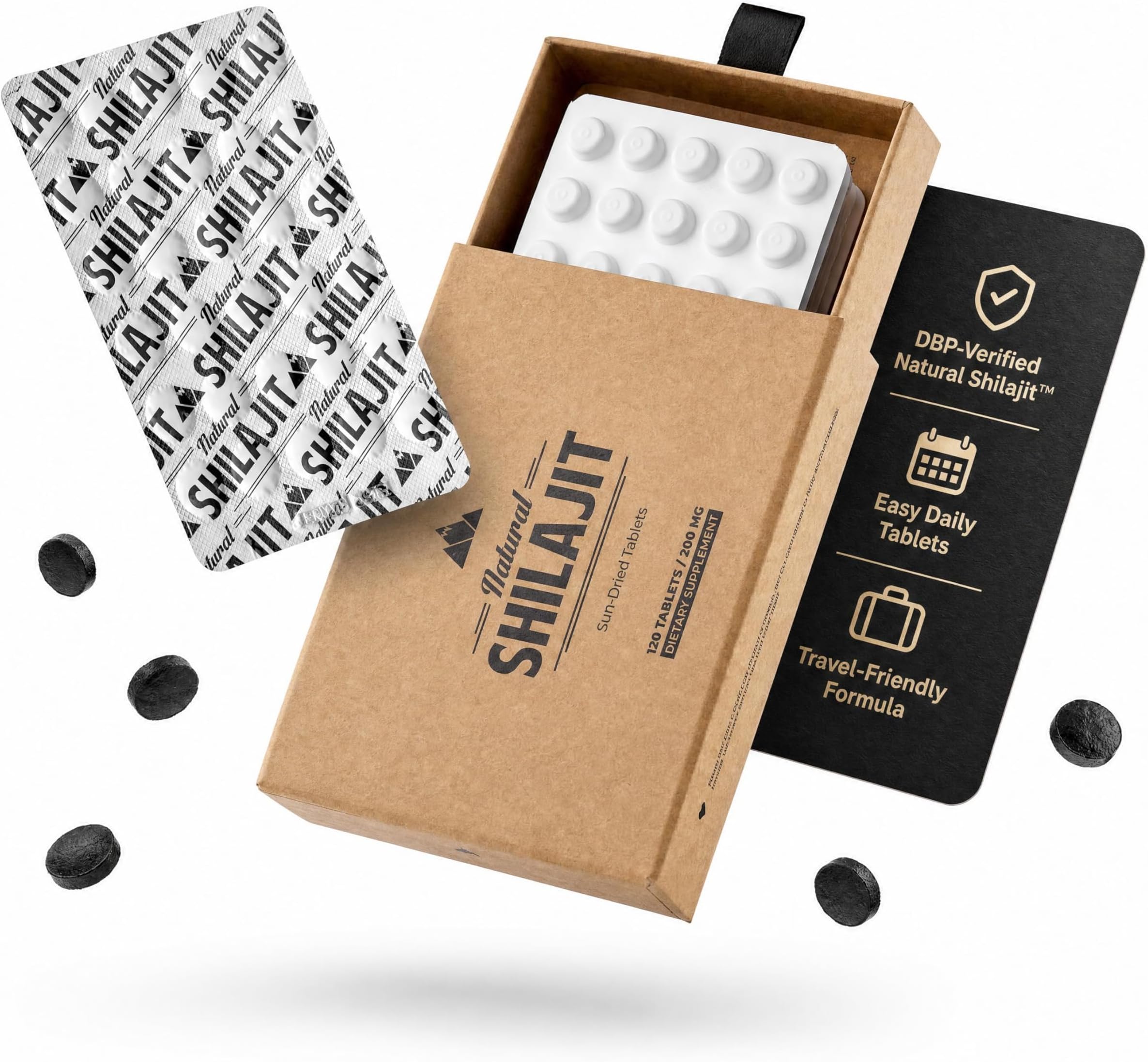 Tablets โ 120 Dry Drops 100% Pure Shilajit for Men & Women with Fulvic Acid & 85+ Trace Minerals for Peak Physical & Mental Performance, Immune Health & Detox (4 Month Supply)