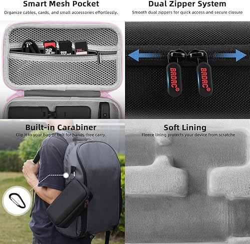 Miniatura 4 de BRDRC Osmo Pocket 3 - Funda de transporte portátil, bolsa de almacenamiento dura protectora para DJI Osmo Pocket 3 Creator Combo accesorios de