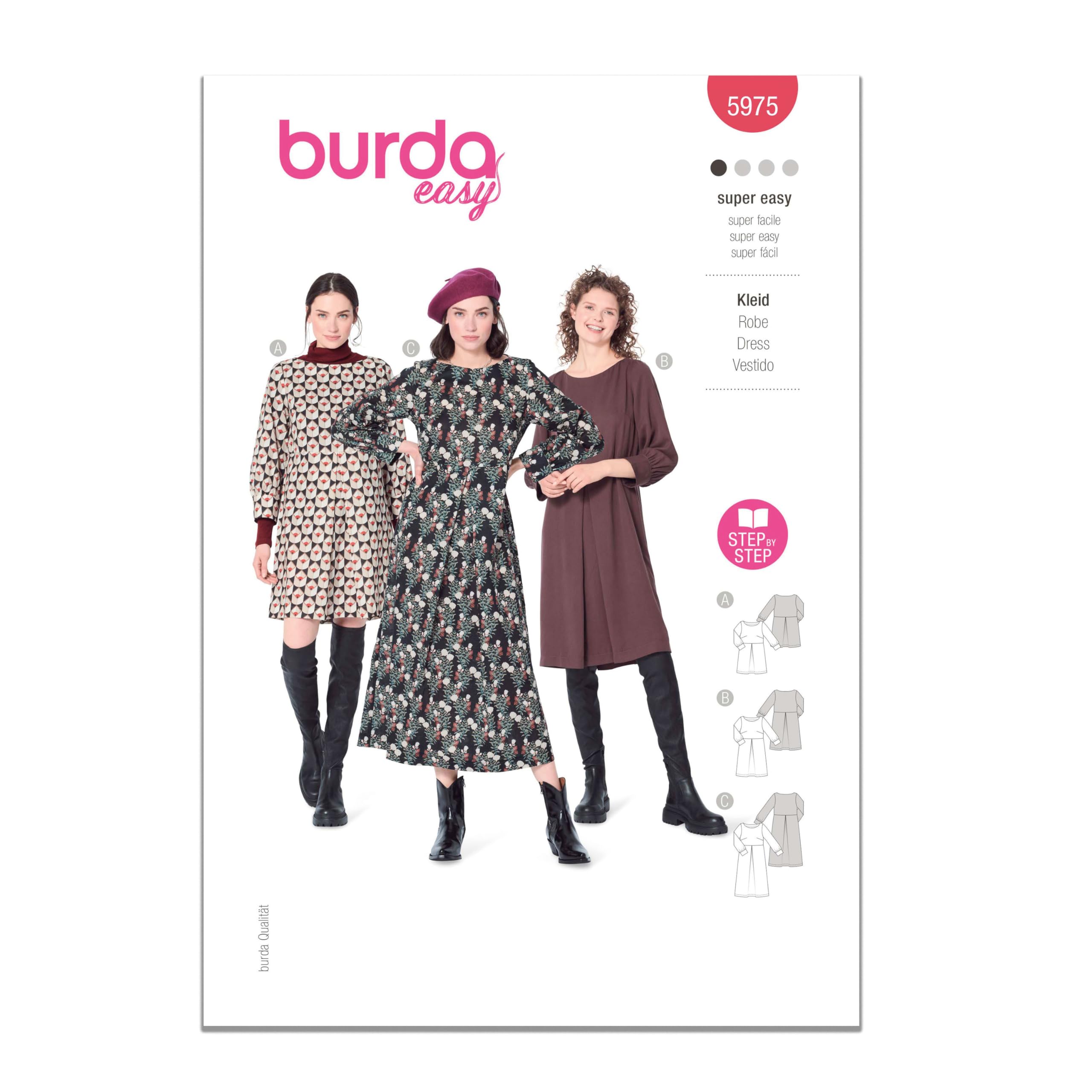 Burda Style Sewing Pattern B5975 Misses’ Dress
