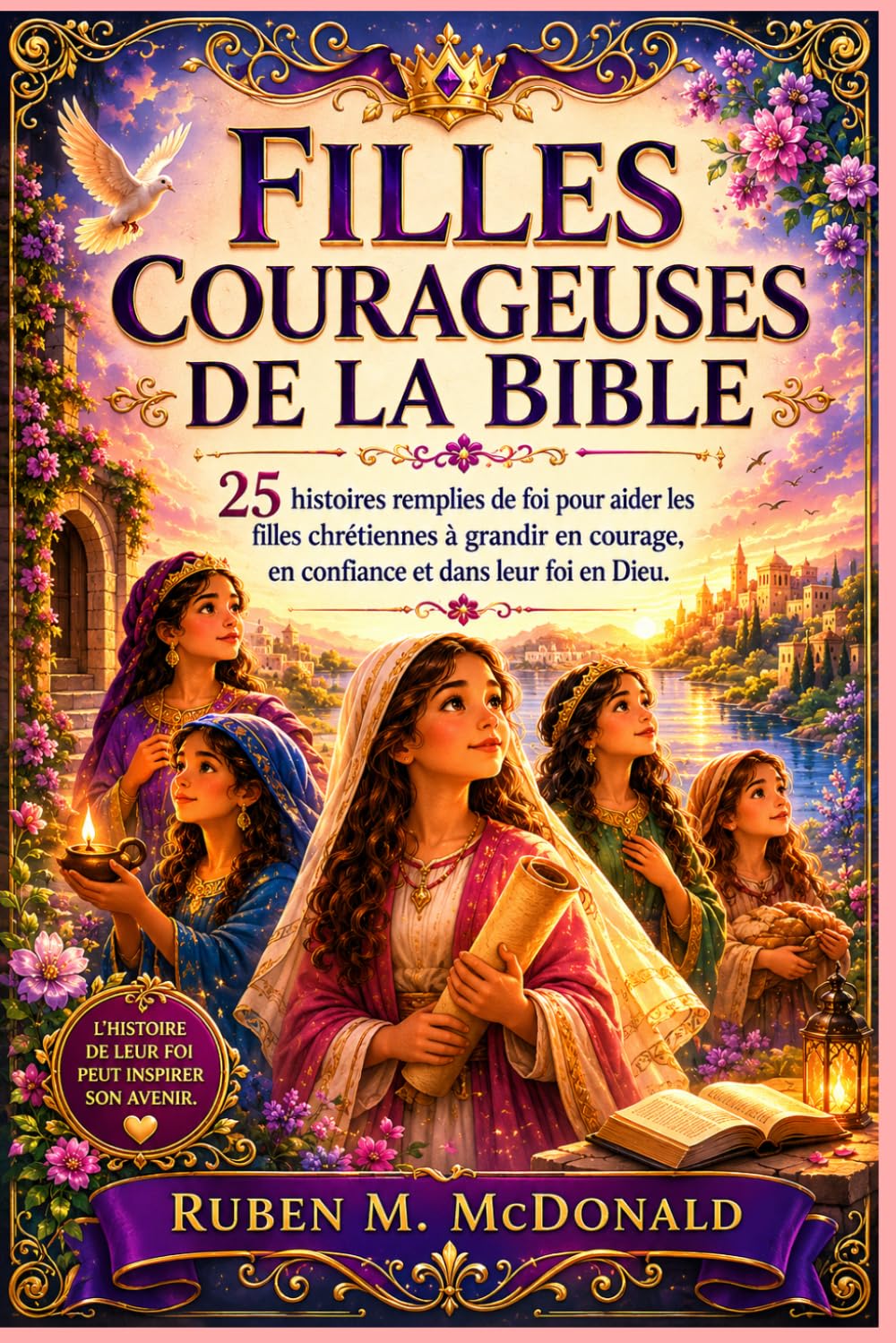 FILLES COURAGEUSES DE LA BIBLE: 25 histoires remplies de foi pour aider les filles chrétiennes à grandir en courage, en confiance et dans leur foi en Dieu