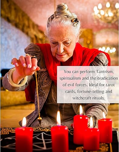 Miniatura 7 de Péndulos de metal curativo para adivinación, oro doble ISIS 7 anillo Karnak acero cobre péndulo alta energía péndulo de bronce péndulos de mesa MP07