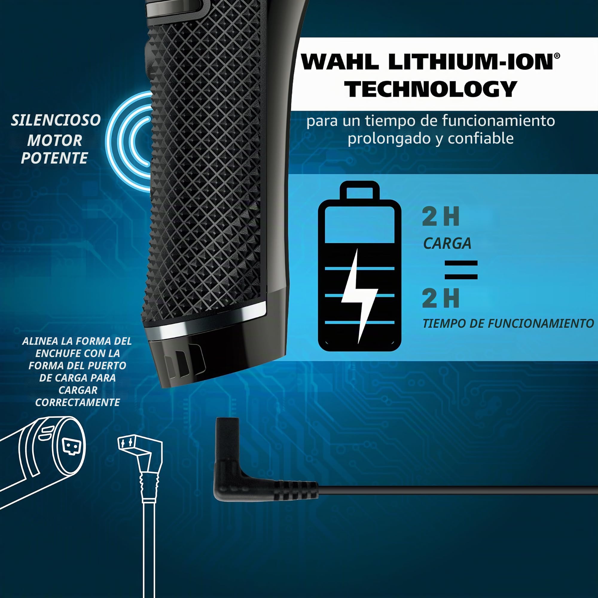 Wahl USA Pro Series 3026018 - Recortadora de barba de alta visibilidad inalámbrica de iones de litio recargable por USB, todo en uno, para hombres con cuchilla de separación casi cero