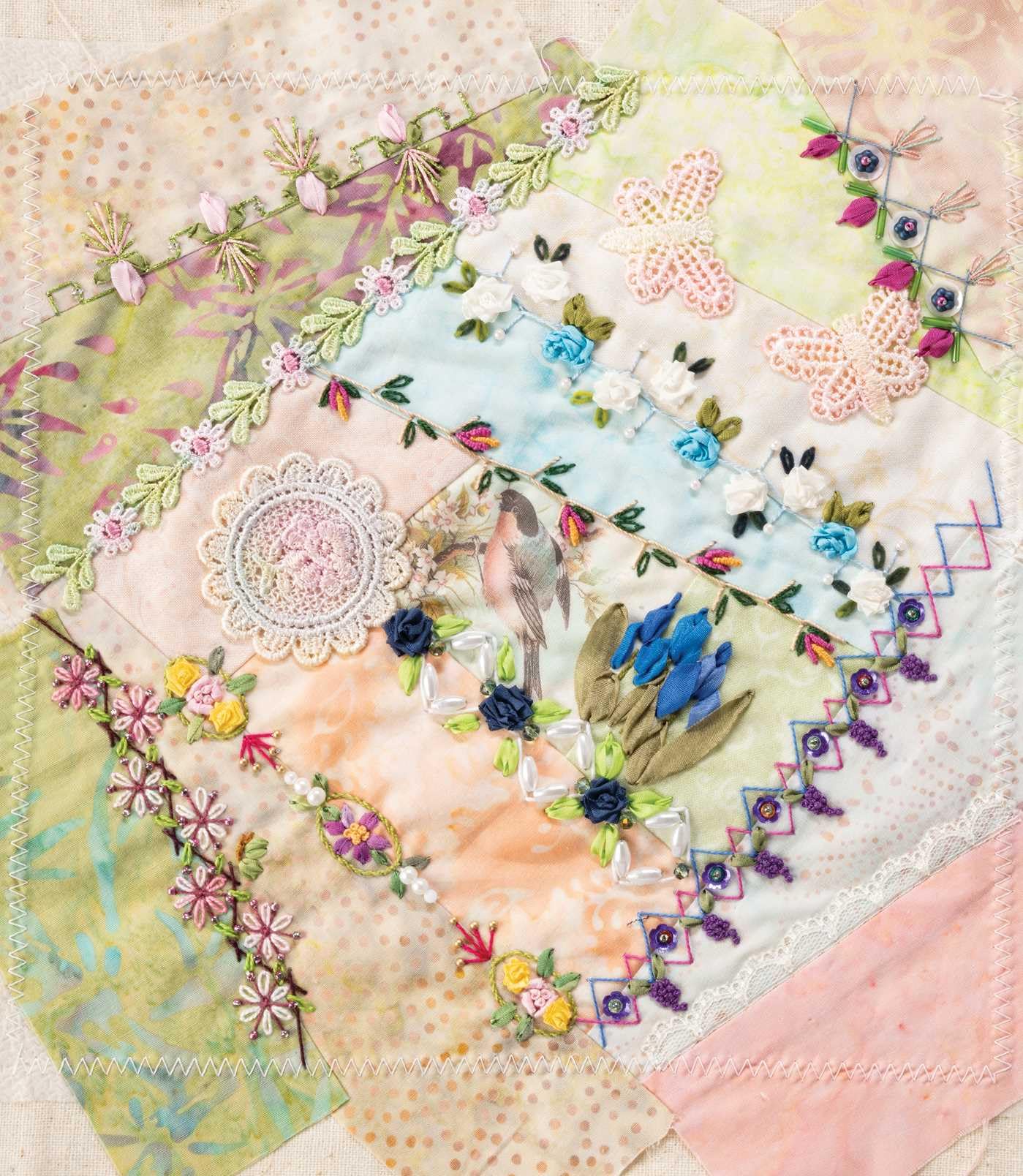 More Stunning Stitches for Crazy Quilts: 350 Embroidered Seam Designs; 33 Shape Template Designs for Perfect Placement