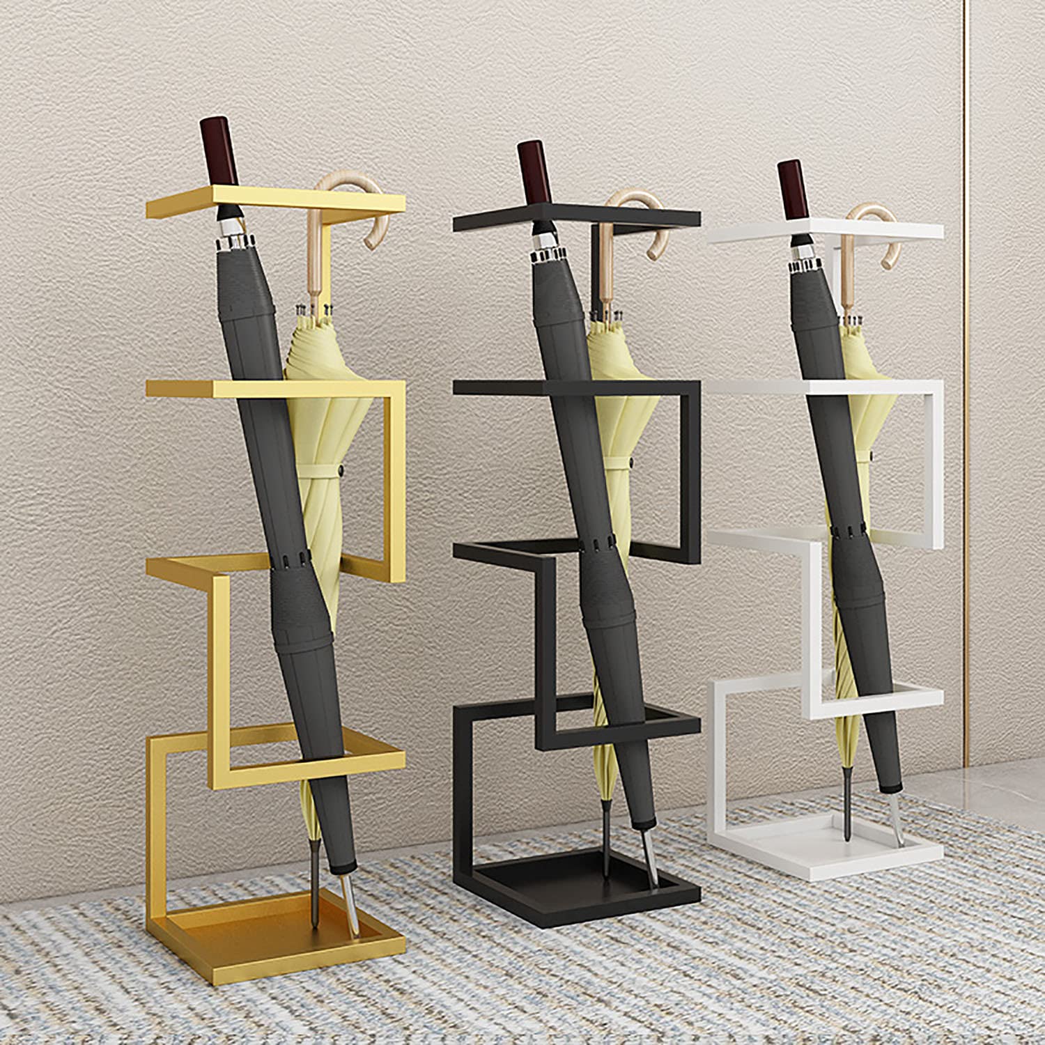 傘立て 金属製傘立て スクエア傘立て 傘ラック 玄関 廊下 玄関 杖