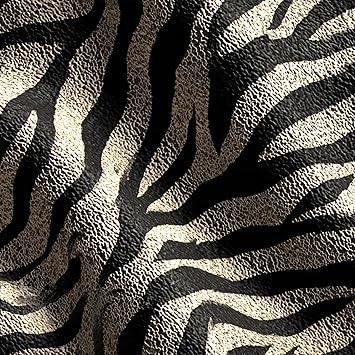 IOHEFY Zebra Print Wallpaper Peel and Stick 17.7" x 118.1" Faux Leather Animal Pattern Removable ...
