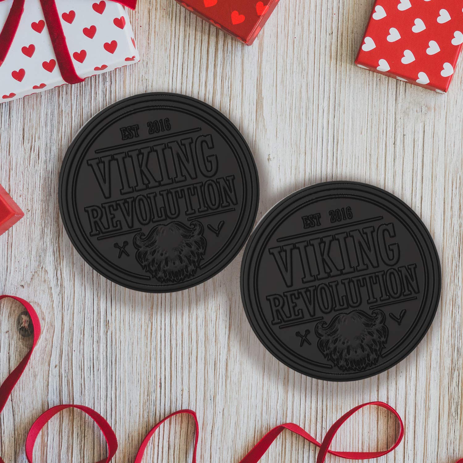 Viking Revolution Skin Cleaning Agent Activated Charcoal Soap for Men w/Dead Sea Mud, Body and Face, Cleanser,Cleansing Blackheads - Peppermint & Eucalyptus Scent 6 Oz (Pack of 2) - Image 3