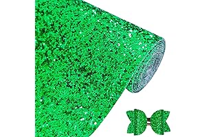 Christmas Green Chunky Glitter Faux Leather Roll