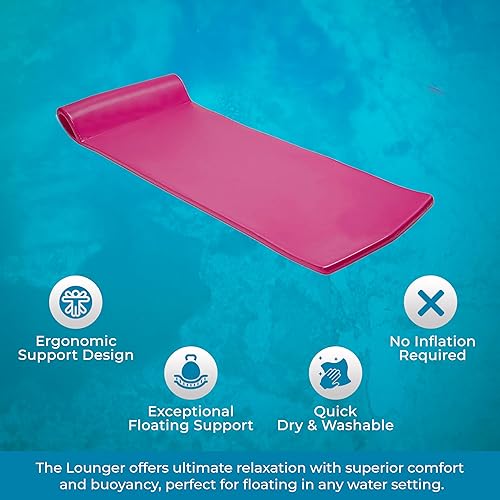 Miniatura 10 de VOS Dimpled Swimming Pool Lounger for Adults and Kids, Ultra Buoyant Water Floats for Pools, Beaches, Lakes, Water Parks, 72" x 26" x 1.5"