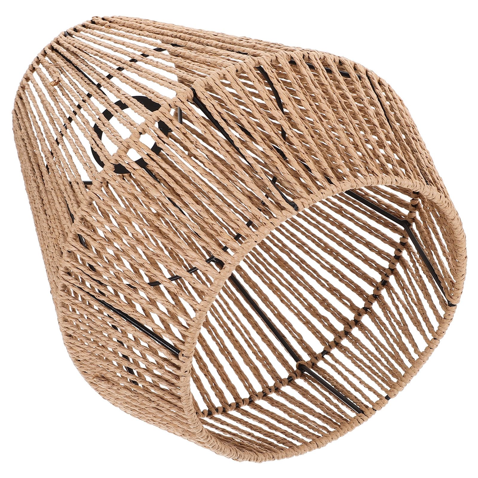Paralume in Rattan Rustico per Lampada a Sospensione, Copertura Lampada Artigianale, Facile Installazione, Design Creativo per Soggiorno e Ristorante