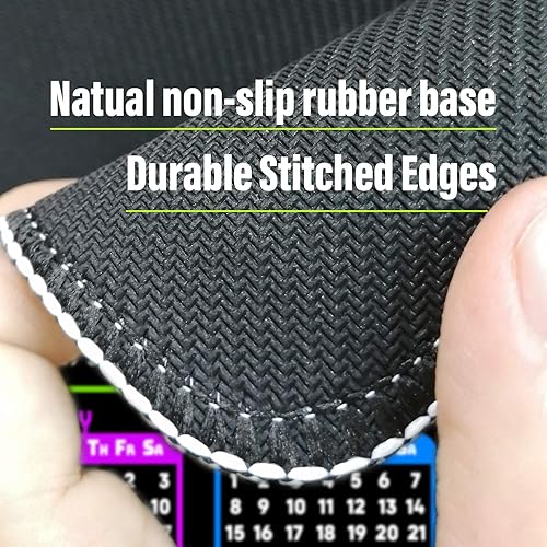 Miniatura 3 de Alfombrilla de mouse con calendario de 9.5 x 7.8 pulgadas, alfombrillas para mouse con bordes cosidos y base de goma antideslizante, accesorios de