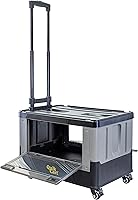 Vista 1 de dbest Products Quik Cart - Cajón rodante extendido de cuatro ruedas para profesores, con asiento con puertas dobles accesibles, cesta plegable