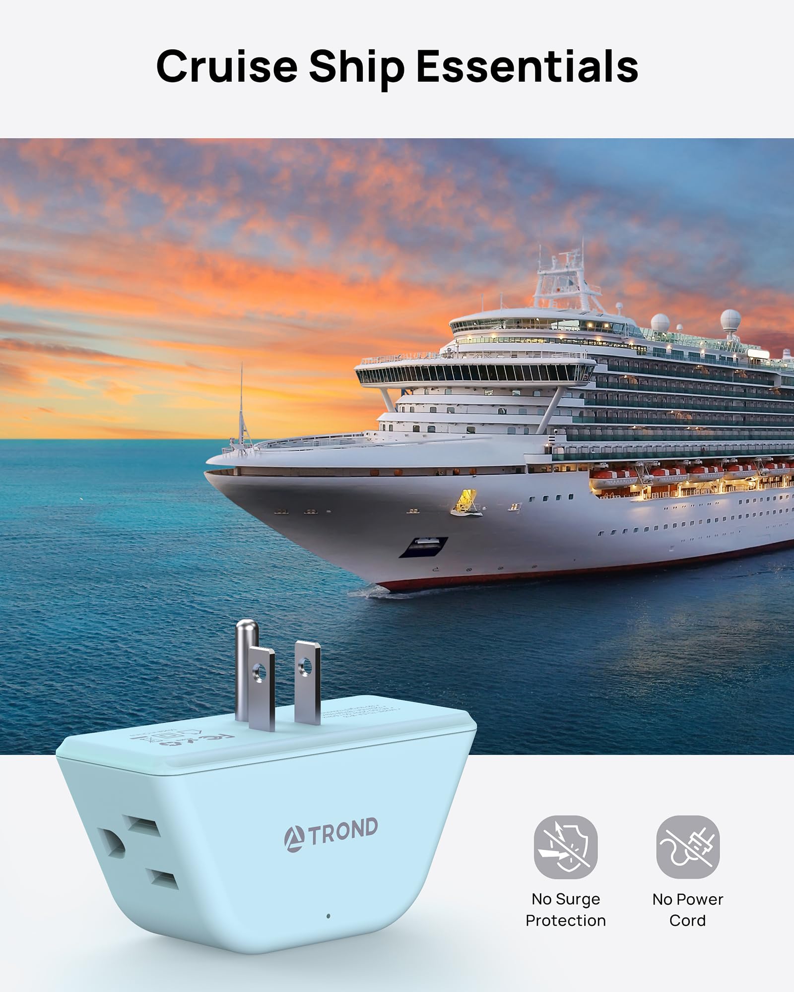 Snapklik.com : Outlet Extender, 3 Way Angled Plug Splitter, 3-Prong ...