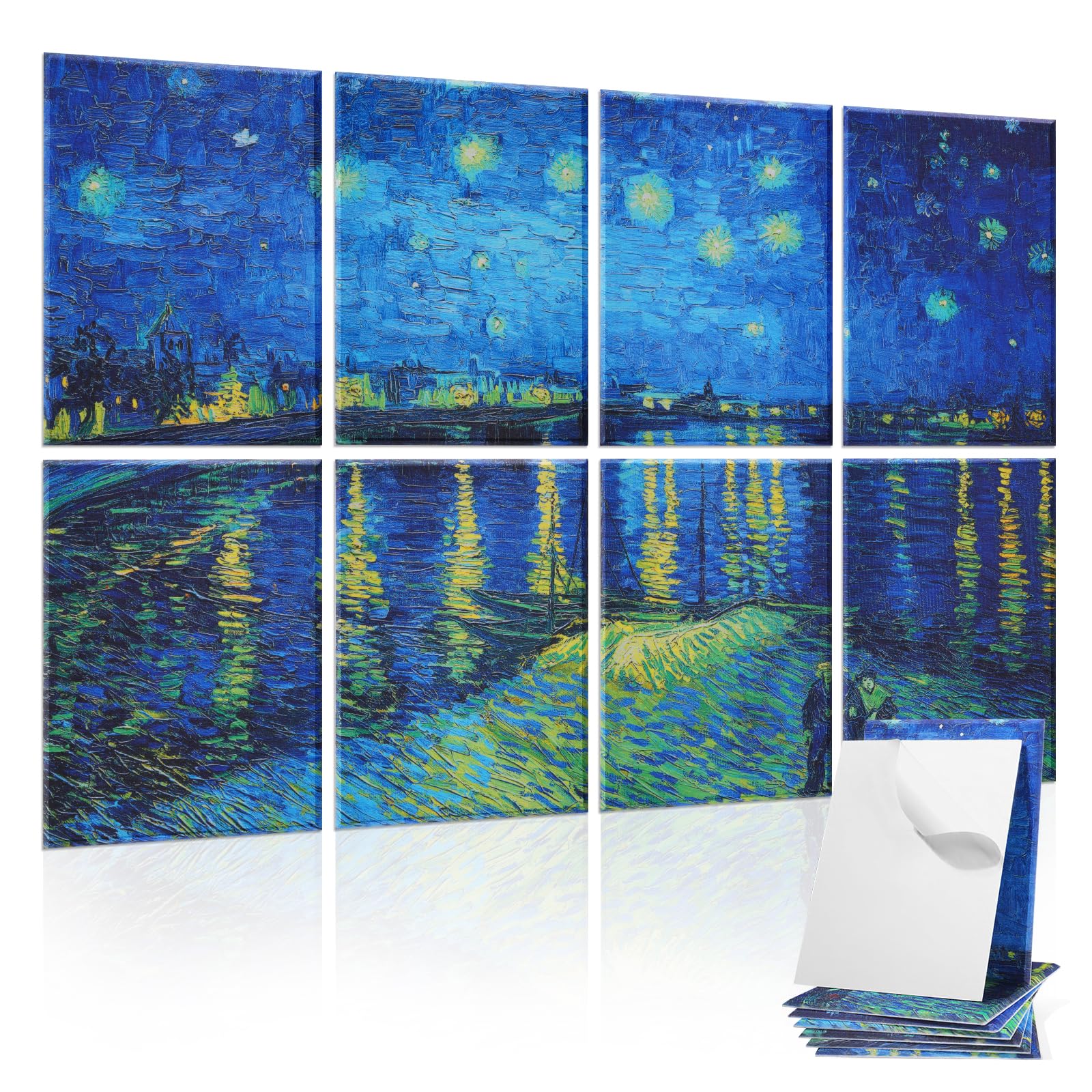 8-Pack Muskoka Sunset Acoustic Panels 48"x32" - Decorative Sound Absorbing Wall Art For Office, Studio