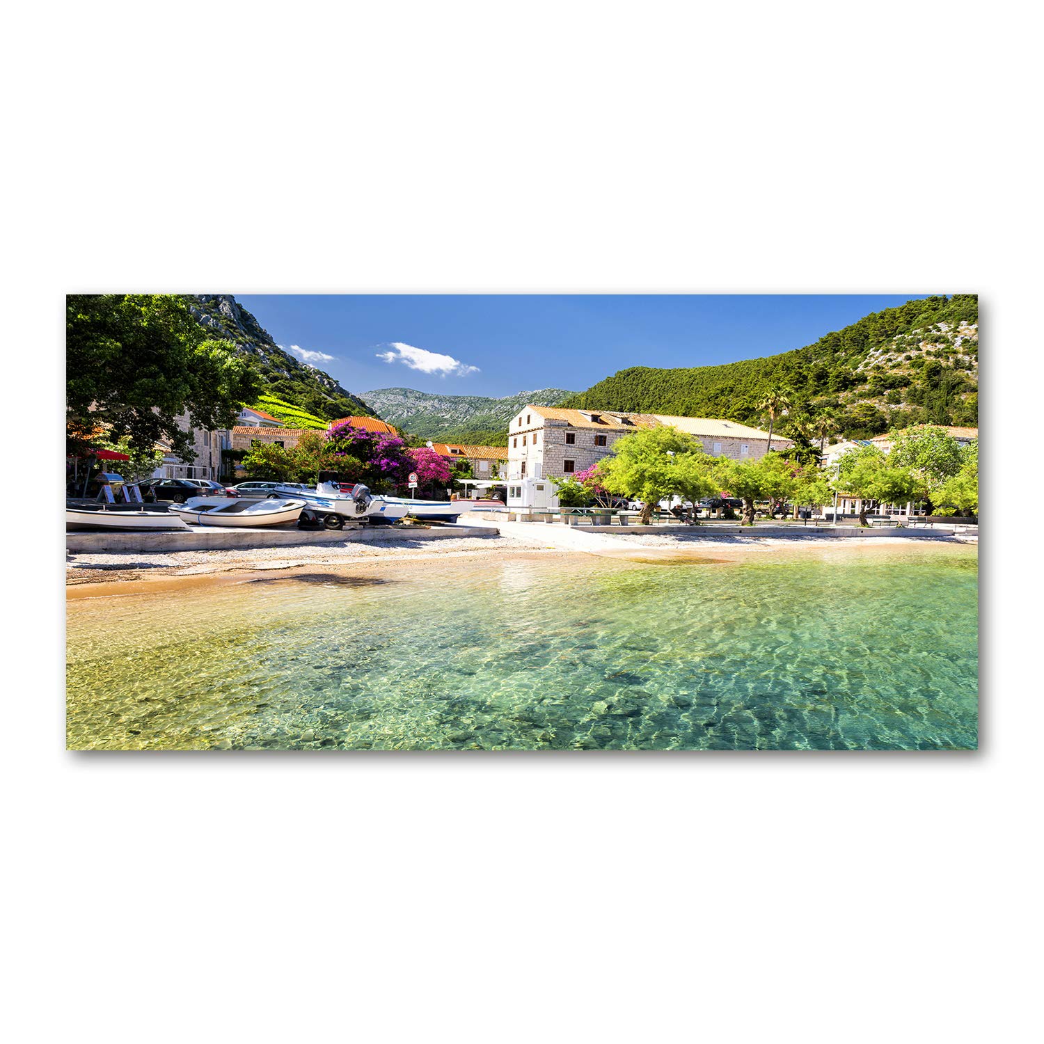 Tableau en verre acrylique Tulup 120x60cm déco murale image plastique Croatie Dalmatie
